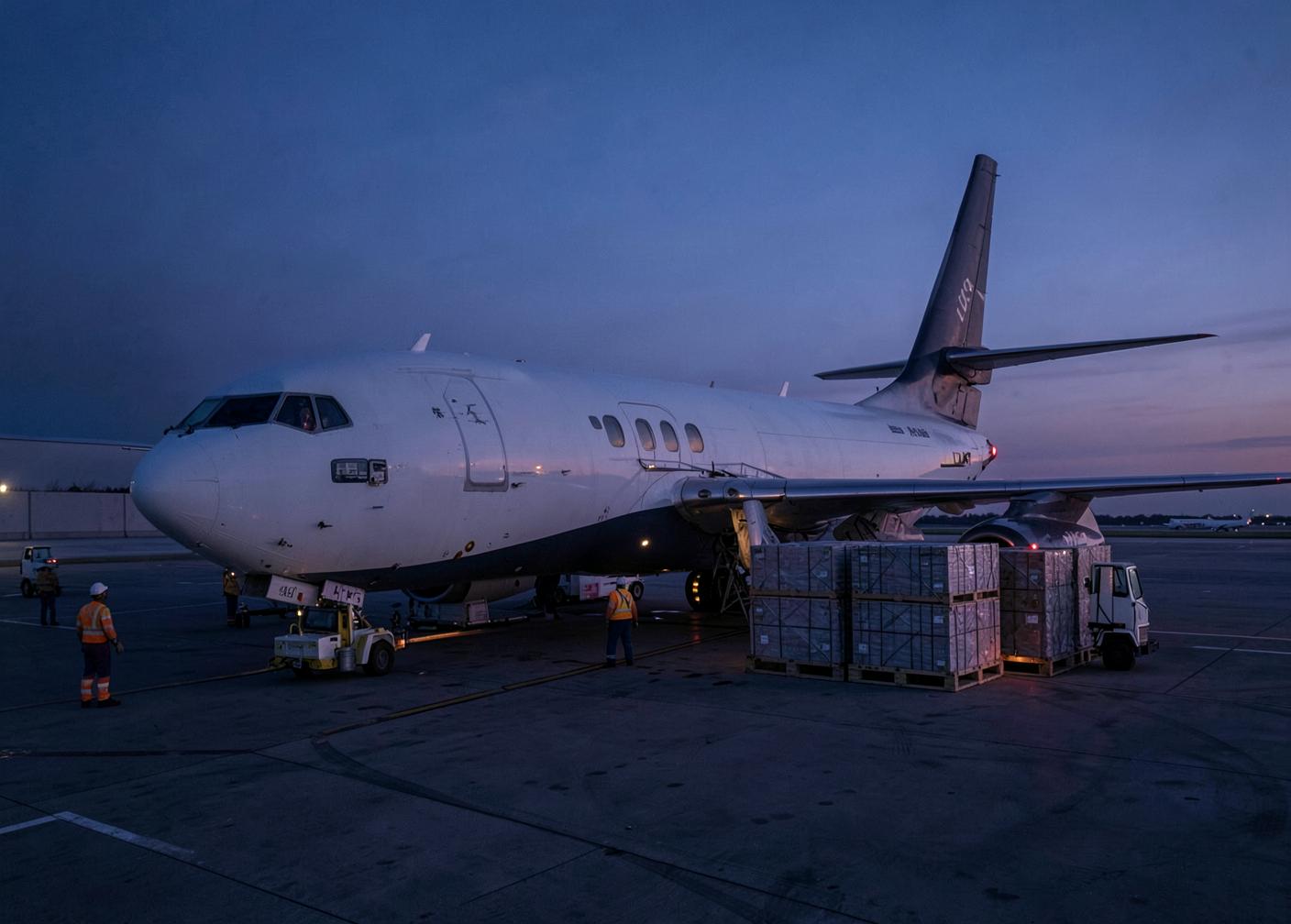 Illustration du chargement de fret sur un avion à l'aéroport