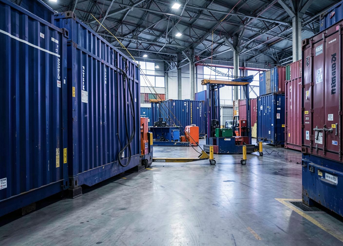 Illustration d'un terminal de manutention de fret international