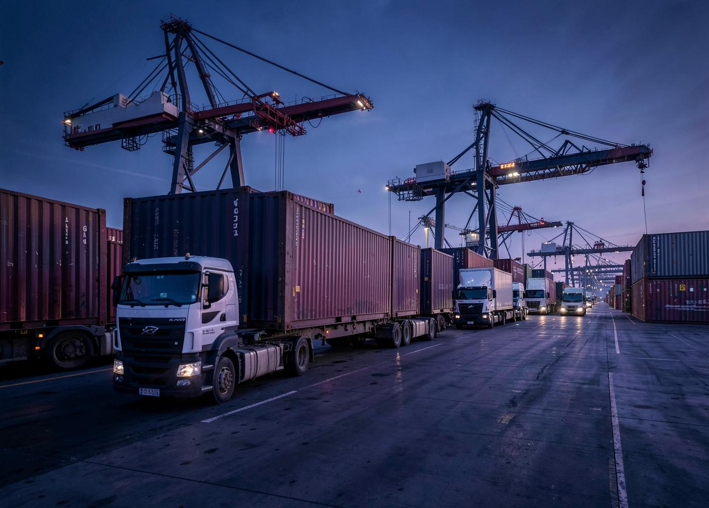 Illustration d'un terminal de transport intermodal